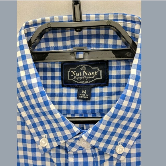Nat Nast luxury Stretch button up shirt plaid - Picture 2 of 5